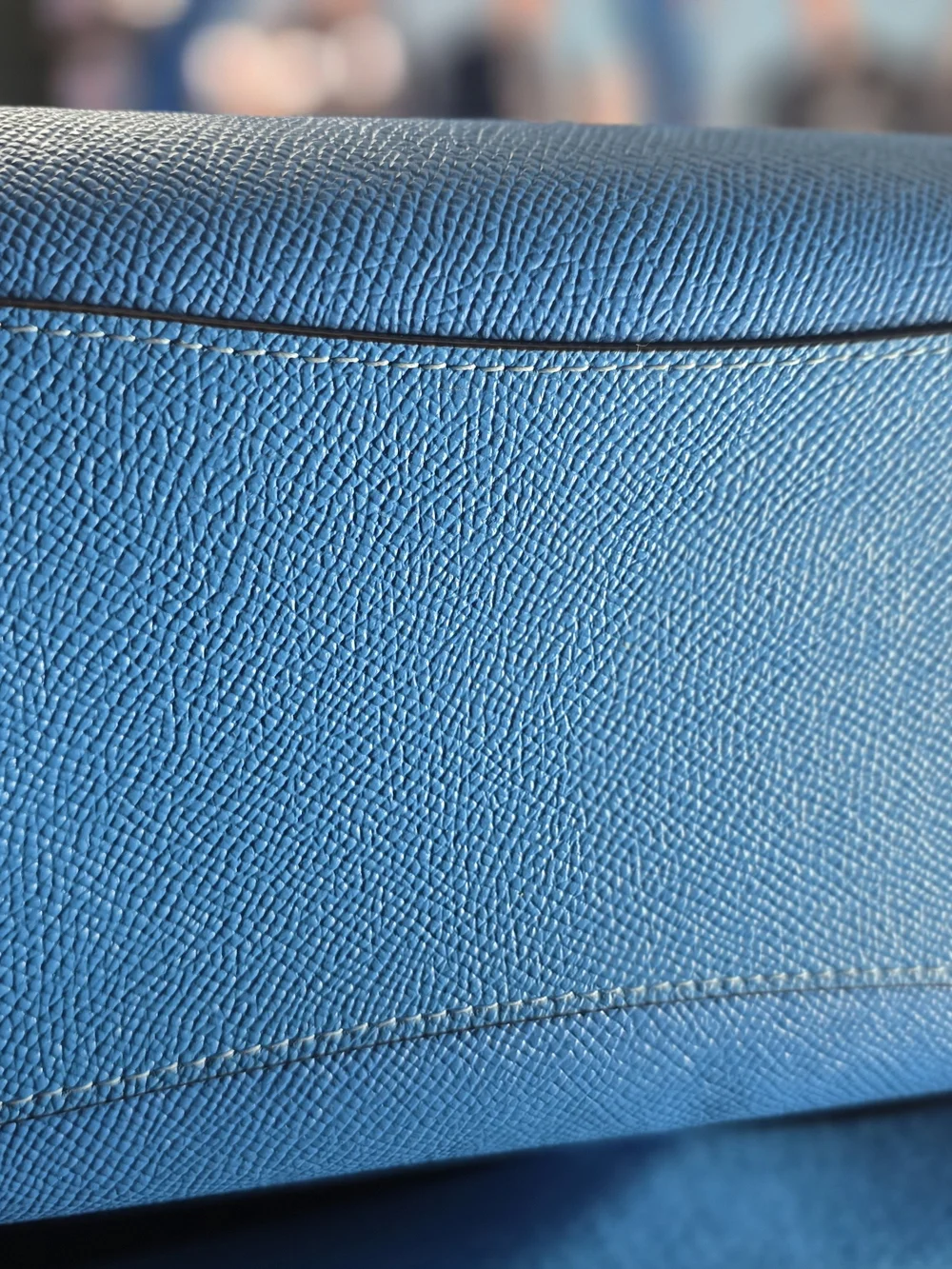 Coach Bright Blue Mini Satchel with Silver Hardware - Picture 3 of 5